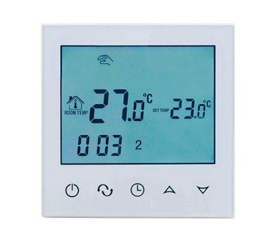 Сенсорний програматор для теплої підлоги EcoTerm SN білий