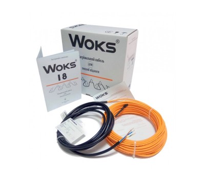 Нагрівальний кабель Woks (Україна) 18 Вт/м під плитку, в стяжку