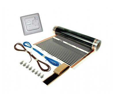 Готові комплекти плівкової теплої підлоги Enerpia 220 Вт/м² + мех. регулятор